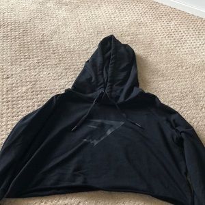 Gymshark black cropped sweatshirt